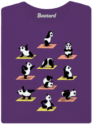Panda jóga prémium női póló Purple