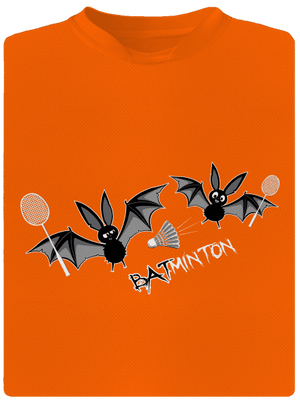 Batminton gyerek sport póló Neon Orange