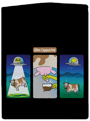 Alien Cappuccino cipzáras női pulóver Black