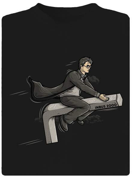 Harry az imbuszon gyerek sport póló Black