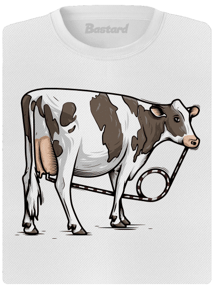 Cow drink női sportpóló White