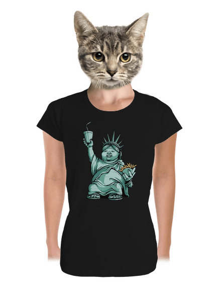 Amerikai bálvány prémium női póló Black