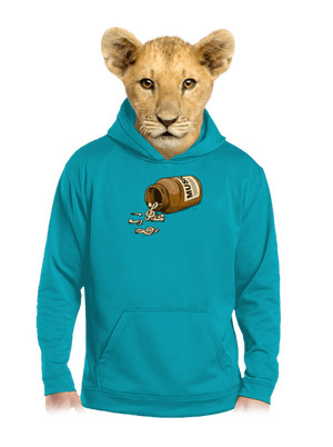 Music Pills gyerek kenguruzsebes pulóver Hawaiian Blue