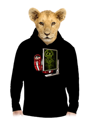 Röntgen Matryoshka gyerek kenguruzsebes pulóver Black