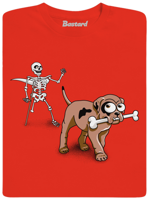 Csontváz férfi póló Fiery Red