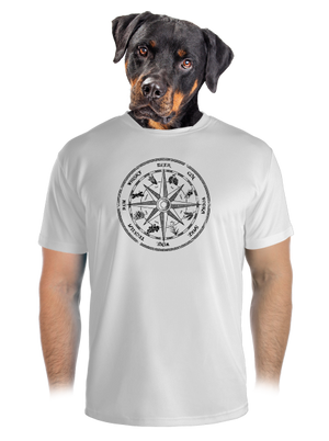 Alkoholos iránytű férfi sportpóló White