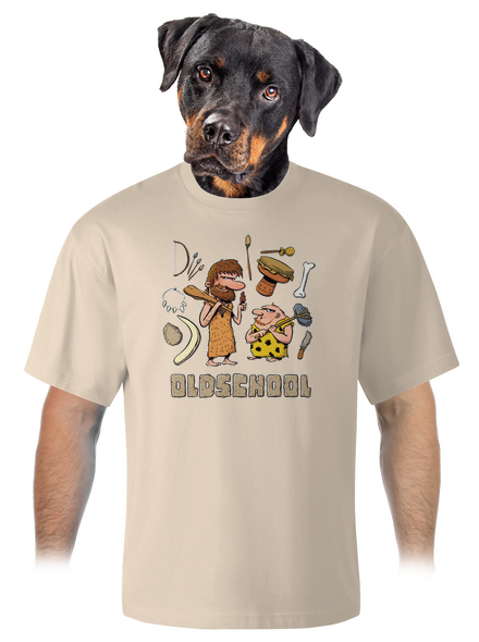 Oldschool unisex túlméretezett póló Almond