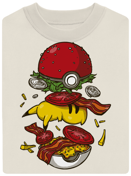 Pokémon burger unisex crewneck Off White