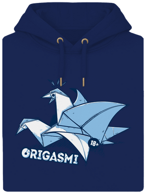 Origasmi unisex prémium pulóver Navy