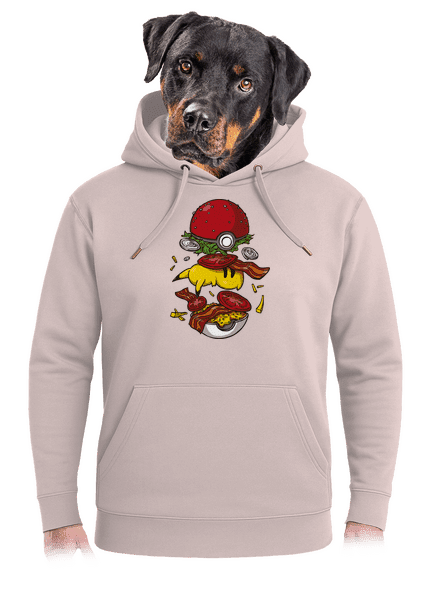 Pokémon burger unisex prémium pulóver Rose Chalk