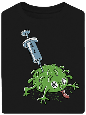 Elakadt covid unisex túlméretezett póló Black