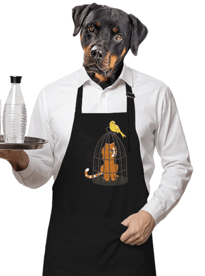 Madár bosszúja kötény Black