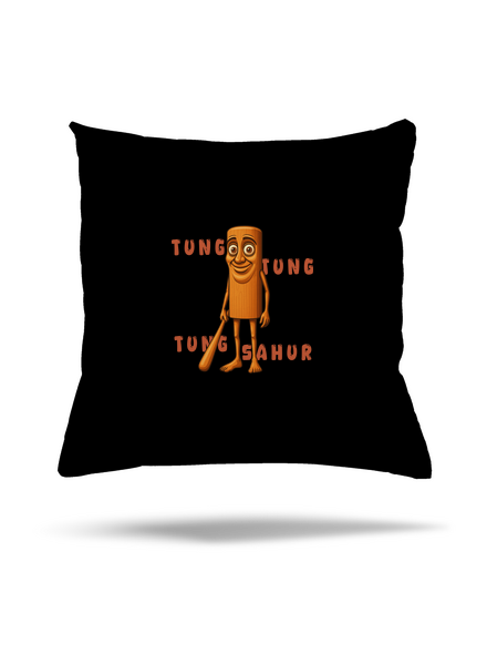 Tung Tung Tung Sahur – Italian Brainrot párna Black