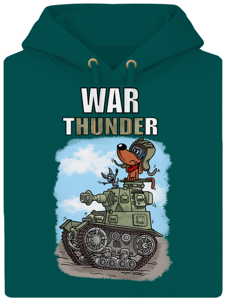 War Hunde unisex prémium pulóver Emerald Green