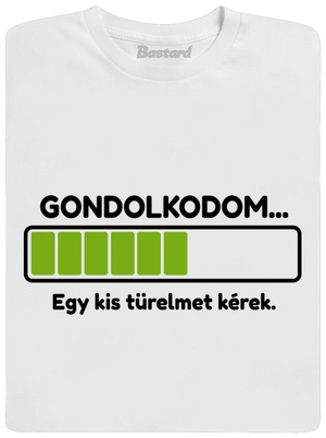 Gondolkodom férfi hosszú ujjú póló White