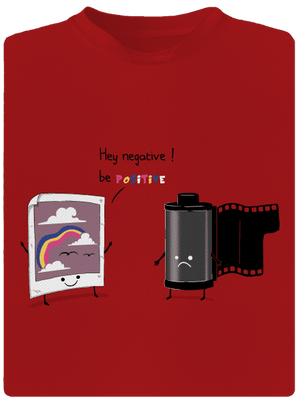 Légy pozitív férfi sportpóló Red Mal