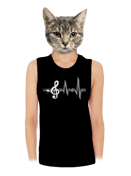 A zene az életem női bővített trikó Black