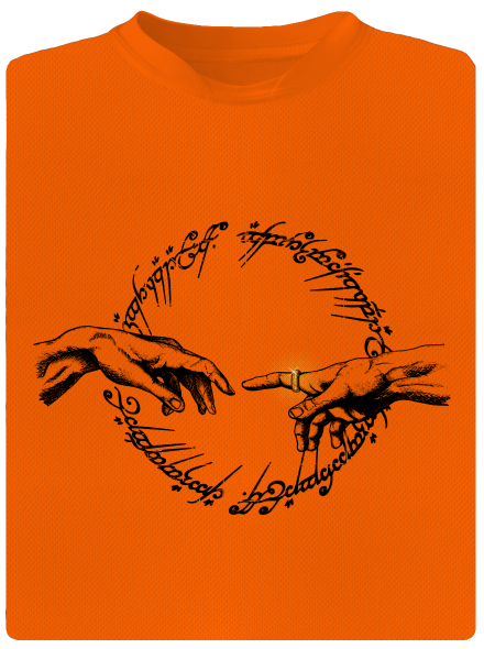 God of ring férfi sportpóló Neon Orange