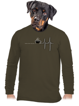 Coffee help férfi hosszú ujjú póló Urban Khaki