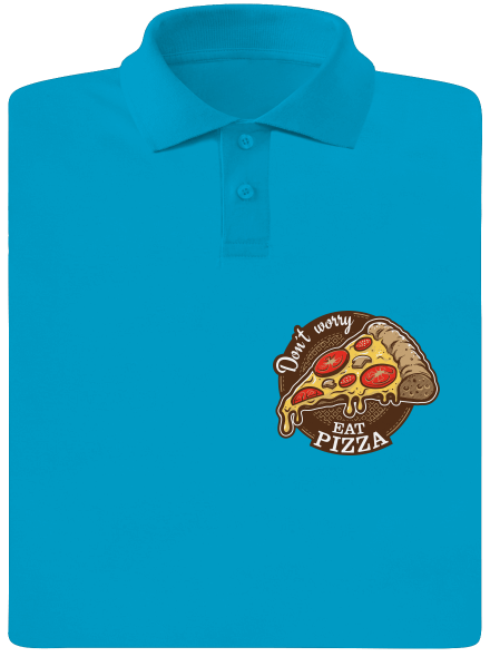 Pizza férfi pólóingek Blue Atol