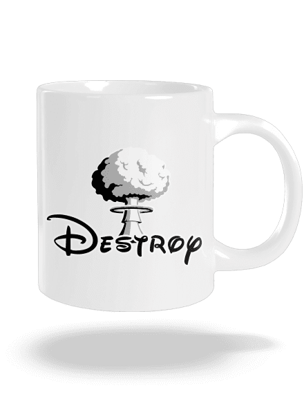 Destroy nagy bögre White