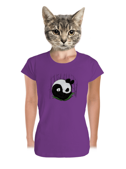 Két alvó panda prémium női póló Purple