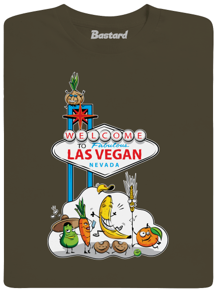 Las Vegan férfi hosszú ujjú póló Urban Khaki