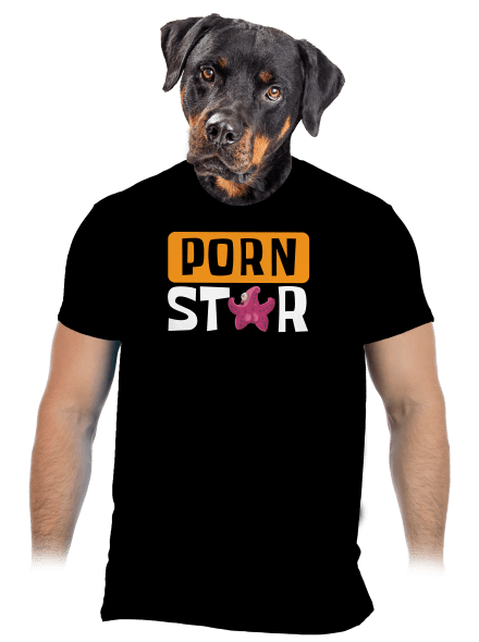 Porn star férfi póló Black