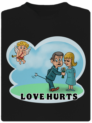 Love hurts gyerek sport póló Black