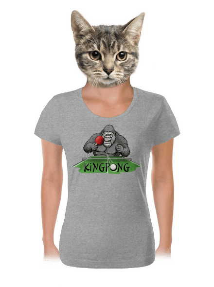 King pong női póló Dark Gray Melange