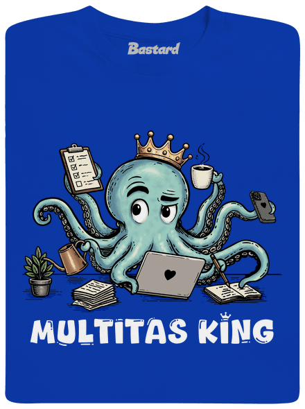 Multitas king férfi póló Royal Blue