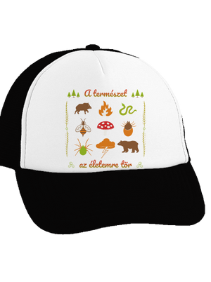 A természet az életemre tör teherautós sapka Black cap