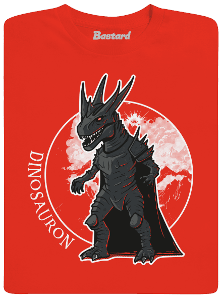 Dinosauron férfi póló Fiery Red