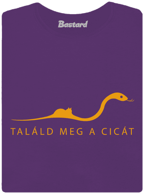 Találd meg a cicát prémium női póló Purple