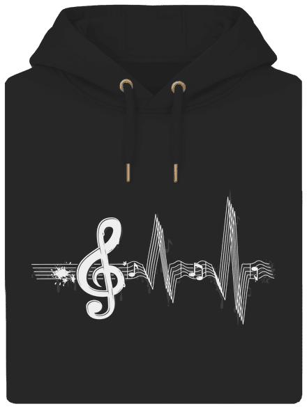 A zene az életem unisex prémium pulóver Dark Black