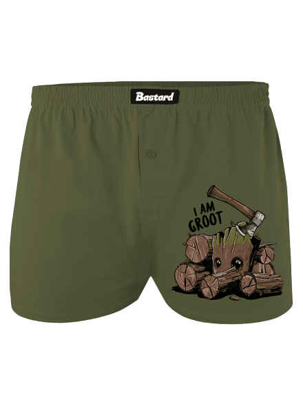 I Am Groot férfi alsó nadrág Khaki