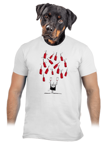 Boldog borász férfi póló White