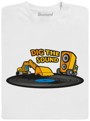 Dig the sound férfi hosszú ujjú póló White