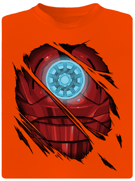 Ironman férfi sportpóló Neon Orange