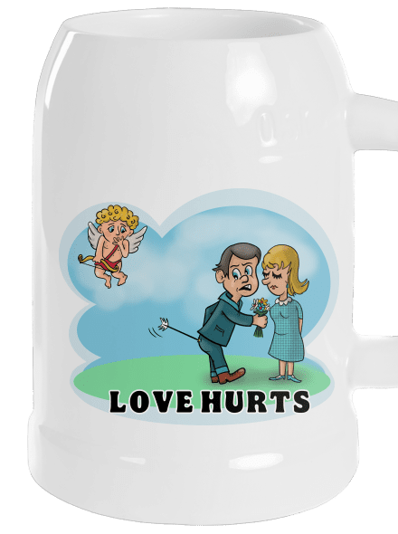 Love hurts söröskorsó White