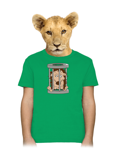 Sün a ketrecben gyerek póló Kelly Green