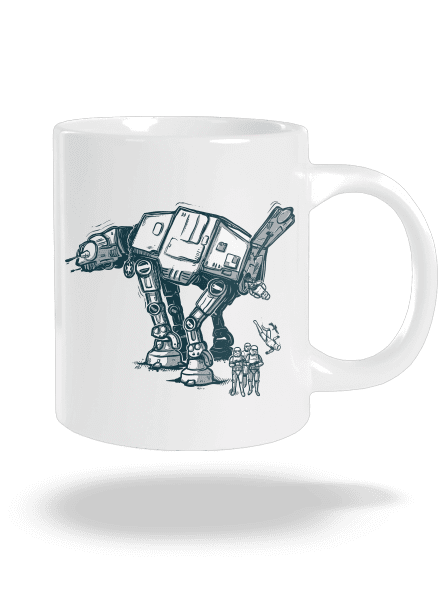 AT-AT nagy bögre White