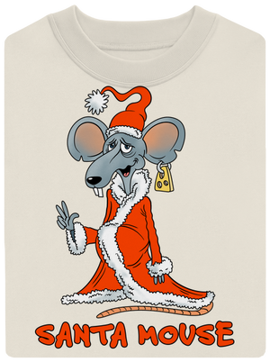 Santa mouse unisex crewneck Off White