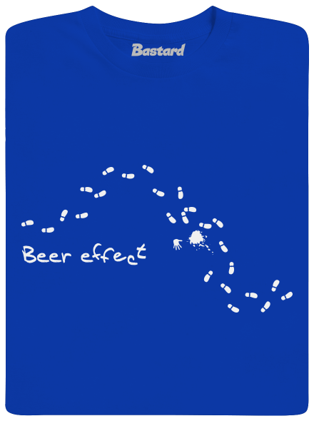 Beer effect férfi hosszú ujjú póló Royal Blue