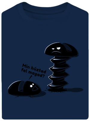 Felhúzva unisex túlméretezett póló Midnight Blue