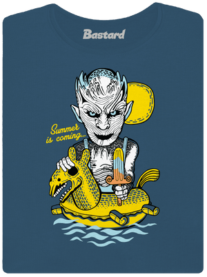 Summer is coming 2 prémium női póló Petrol Blue