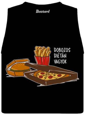 Dobozos diéta női bővített trikó Black