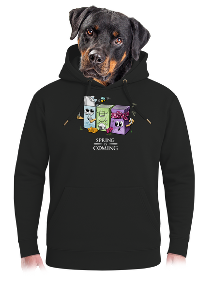 Spring is coming unisex prémium pulóver Dark Black