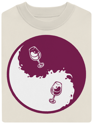 Yin Yang bor unisex crewneck Off White