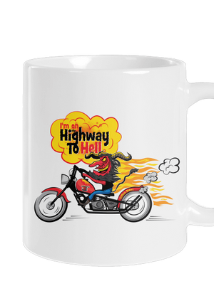 Highway to hell hagyományos bögre White